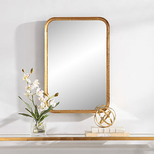 Lightly Antique Gold Leaf with Glaze Mirror