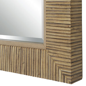 Rectangular Rattan Mirror