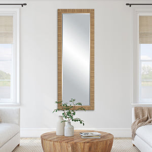 Tall Rattan Rectangular Mirror