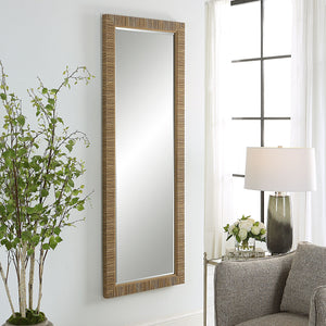 Tall Rattan Rectangular Mirror