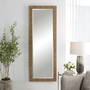 Tall Rattan Rectangular Mirror