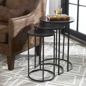 Round Nesting Tables-Espresso
