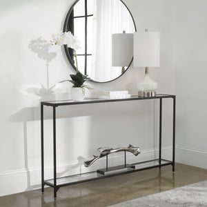 Slim Modern Console-Satin Black
