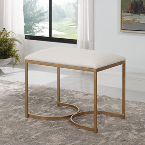 Antique Brushed Brass Stool