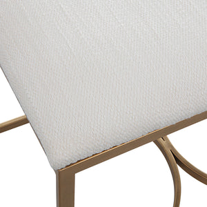 Antique Brushed Brass Stool