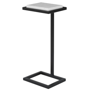 Square Removable Top Drinks Table-Satin Black