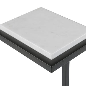 Square Removable Top Drinks Table-Satin Black