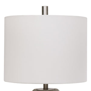 Metallic Stone Table Lamp-Gray Glaze