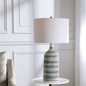 Blue and White Batik Table Lamp