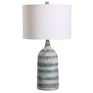 Blue and White Batik Table Lamp
