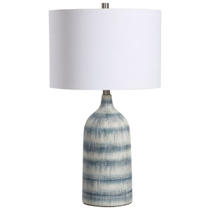 Blue and White Batik Table Lamp