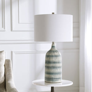 Blue and White Batik Table Lamp