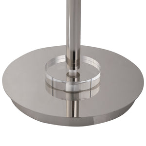Oval Loop Base Floor Lamp-Polished Nickel