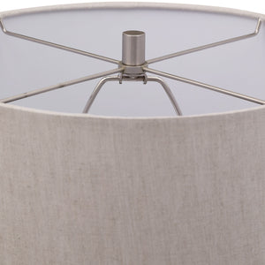 Wave Pattern Ceramic Table Lamp-Dove Gray