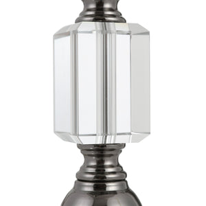 Dark Antique Nickel with Crystal Lamp