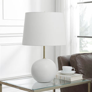 White Sphere Base Accent Lamp