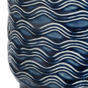 Navy Wave Base Accent Lamp