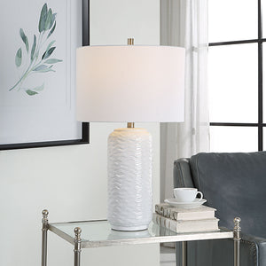 White Wave Ceramic Table Lamp