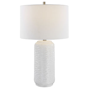 White Wave Ceramic Table Lamp