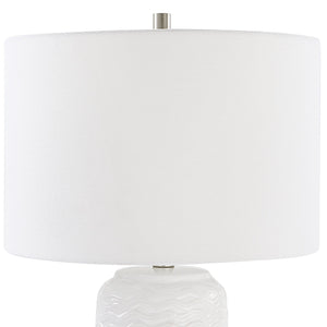 White Wave Ceramic Table Lamp