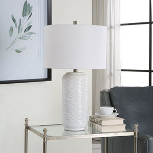 White Wave Ceramic Table Lamp
