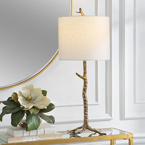 Whimsical Twig Table Lamp-Antique Gold