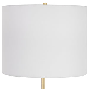 Contemporary Matte Black with Gold Accents Table Lamp