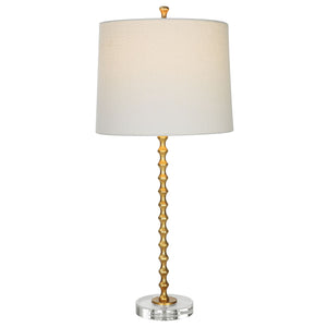 Crystal & Gold Leaf Table Lamp-Set of 2