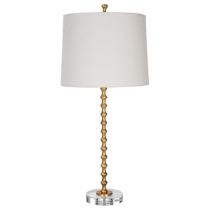 Crystal & Gold Leaf Table Lamp-Set of 2