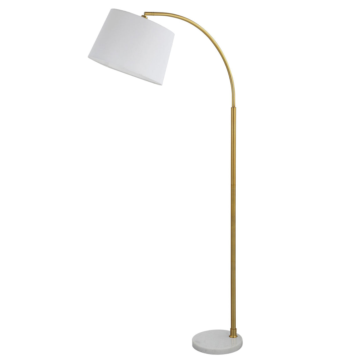 Gold Metal Body with White Marble Foot Lamp
