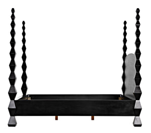 Brancusi Bed, Queen, Hand-Rubbed Black