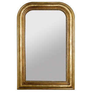 Worlds Away Waverly Mirror with Curved Top – Gold Leaf