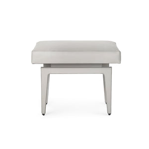 Stool in Gray Leather | Winston Collection | Villa & House