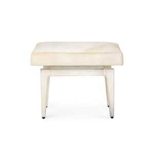 Stool in White Hair-On-Hide | Winston Collection | Villa & House