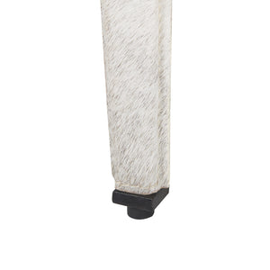 Stool in White Hair-On-Hide | Winston Collection | Villa & House