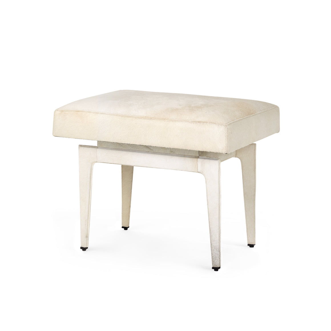 Stool in White Hair-On-Hide | Winston Collection | Villa & House
