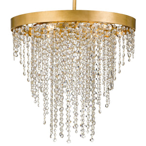 Winham 6 Light Antique Gold Crystal Chandelier