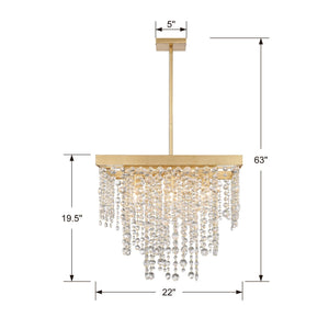 Winham 8 Light Antique Gold Chandelier