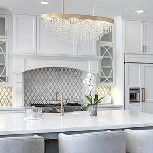 Winham 8 Light Antique Gold Crystal Chandelier