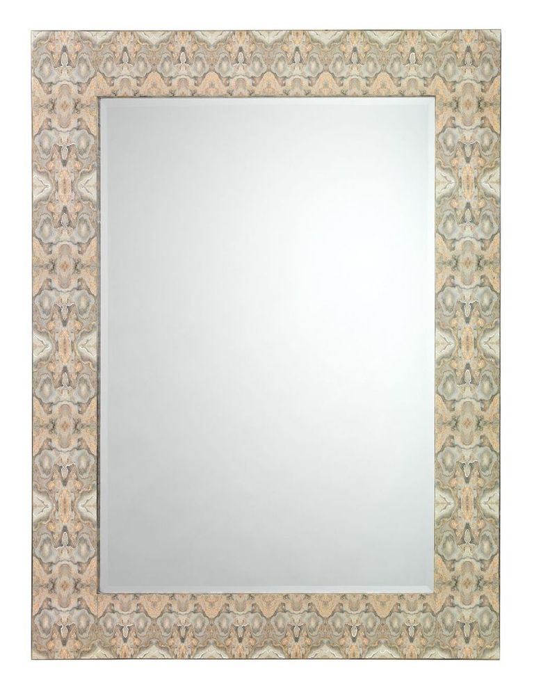 Rorschach Mirror in Grey & Cream Lacquer