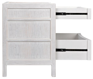 Hampton Night Stand 24", White Wash