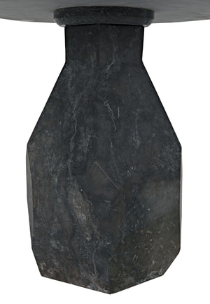 Polyhedron Side Table, Black Marble