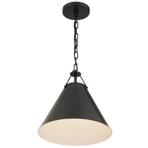 Xavier 1 Light Matte Black Pendant