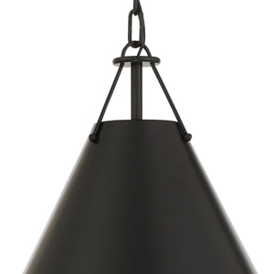 Xavier 1 Light Matte Black Pendant