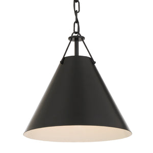 Xavier 1 Light Matte Black Pendant