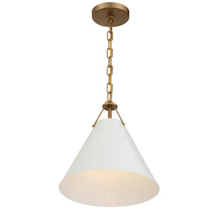 Xavier 1 Light Vibrant Gold Pendant