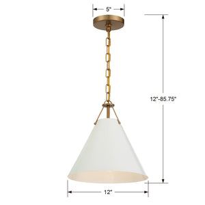 Xavier 1 Light Vibrant Gold Pendant