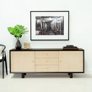 Zoe Three Drawer Entertainment Console with Veneer