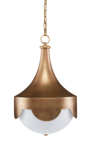 Currey and Company Pasha Pendant - Antique Brass