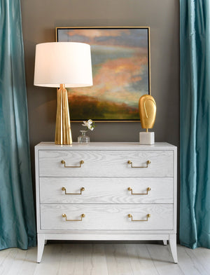Worlds Away Hensley Tassel Table Lamp – Gold Leaf